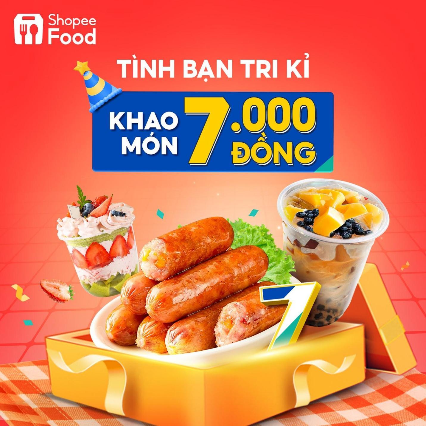 Khoe độ hào phóng kiểu ShopeeFood, vừa khao món ngon giá 7.000 đồng, vừa tung deal cực đỉnh mừng 7 năm tình bạn - Ảnh 3.