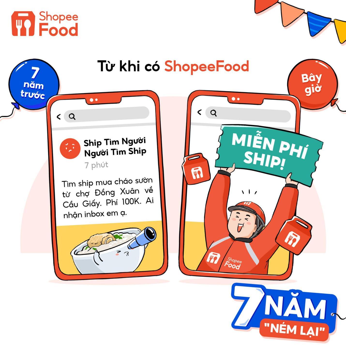 Khoe độ hào phóng kiểu ShopeeFood, vừa khao món ngon giá 7.000 đồng, vừa tung deal cực đỉnh mừng 7 năm tình bạn - Ảnh 2.