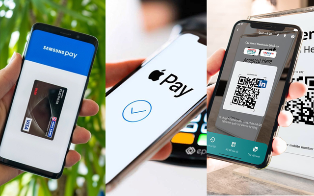 So sánh Apple Pay, Samsung Pay, thanh toán QR