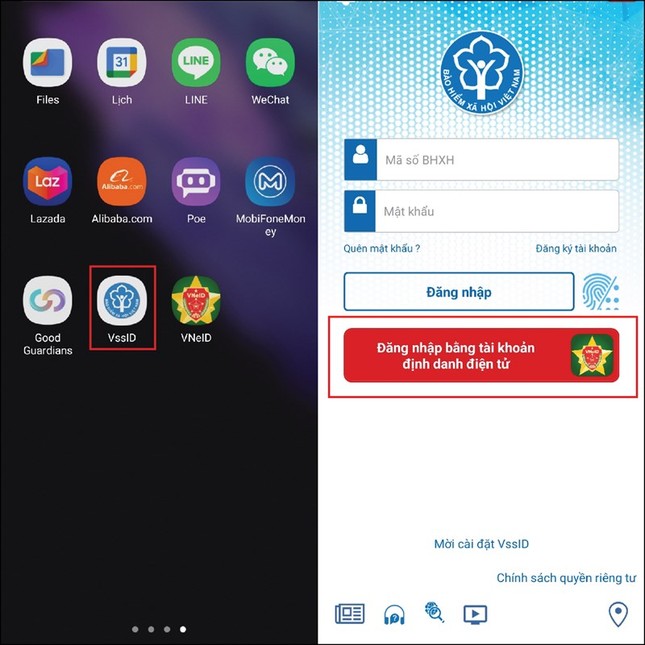 Cách đăng nhập VssID bằng tài khoản VNeID, không cần nhớ mã số Bảo hiểm xã hội - Ảnh 1.