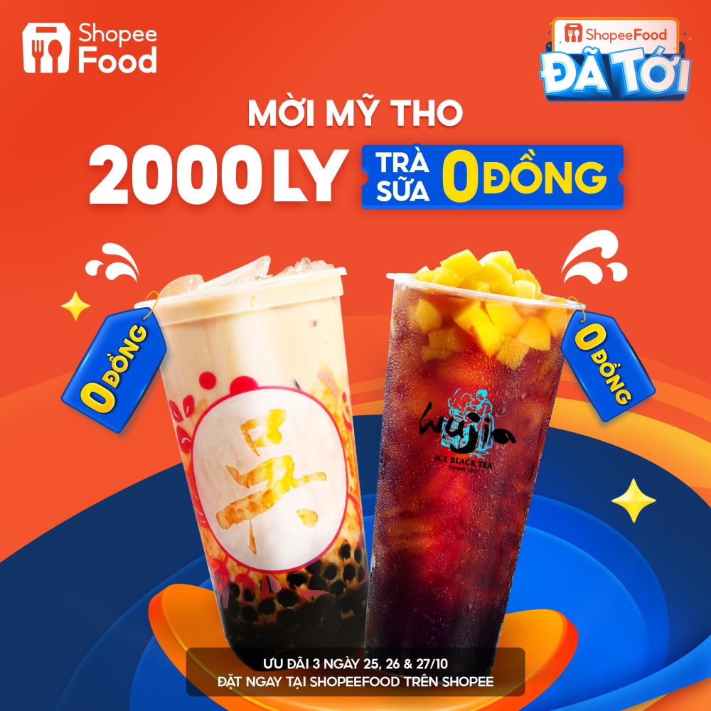 ShopeeFood chính thức chào sân Mỹ Tho, lấy lòng fan ẩm thực bằng 2.000 ly trà sữa - Ảnh 1.