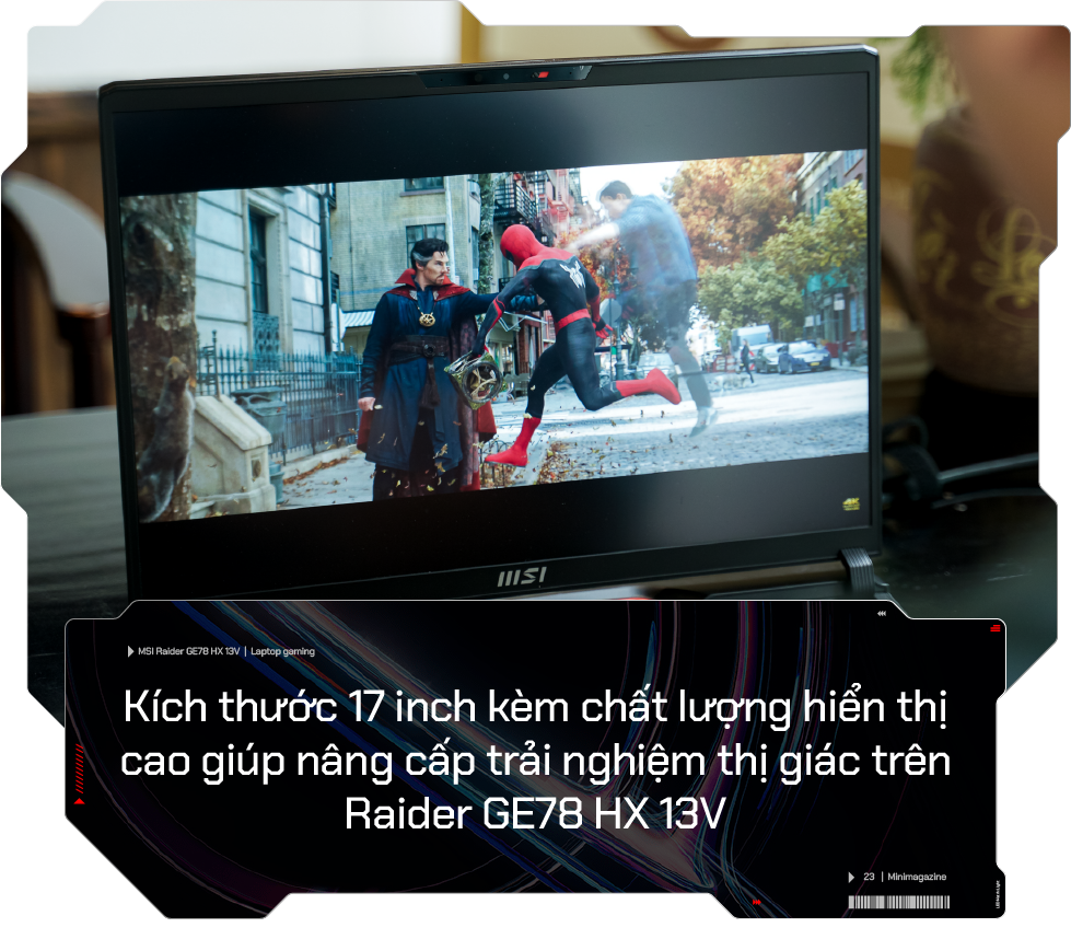 Trải nghiệm MSI Raider GE78 HX 13V: Laptop gaming 17 inch hiệu năng mạnh mẽ, hài lòng cả những game thủ khó tính - Ảnh 9.