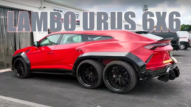 Dân chơi đầu tiên thế giới cho mổ xẻ nguyên chiếc Lamborghini Urus độ thành 6 bánh - Ảnh 1.