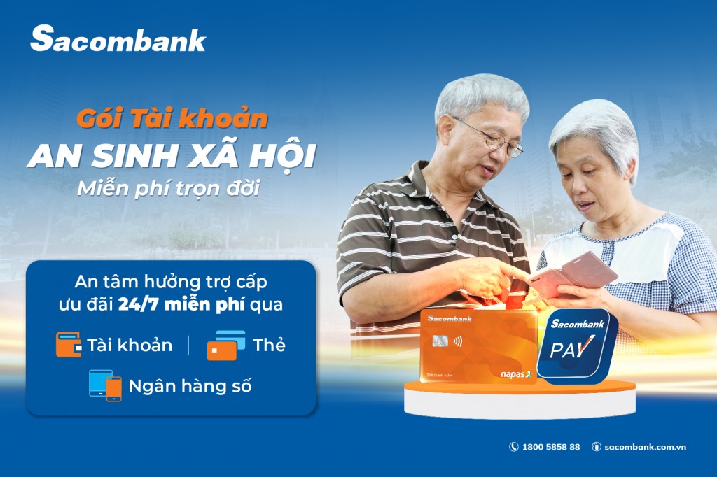 Sacombank triển khai gói tài khoản an sinh xã hội miễn phí