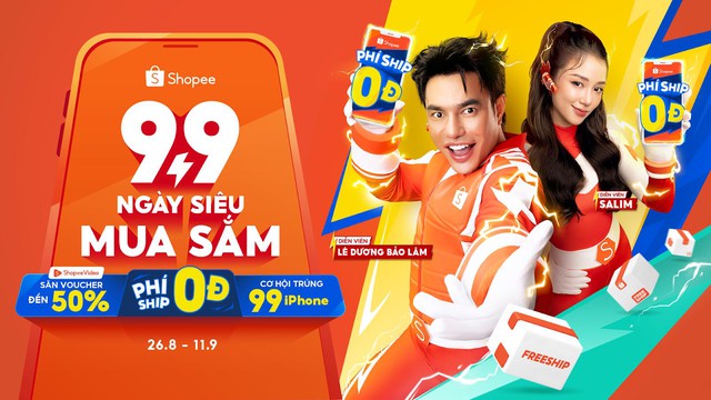 Xem siêu sao, săn siêu deal phí ship 0 đồng cùng 99 iPhone 15 tại Shopee 9.9 Ngày Siêu Mua Sắm - Ảnh 1.