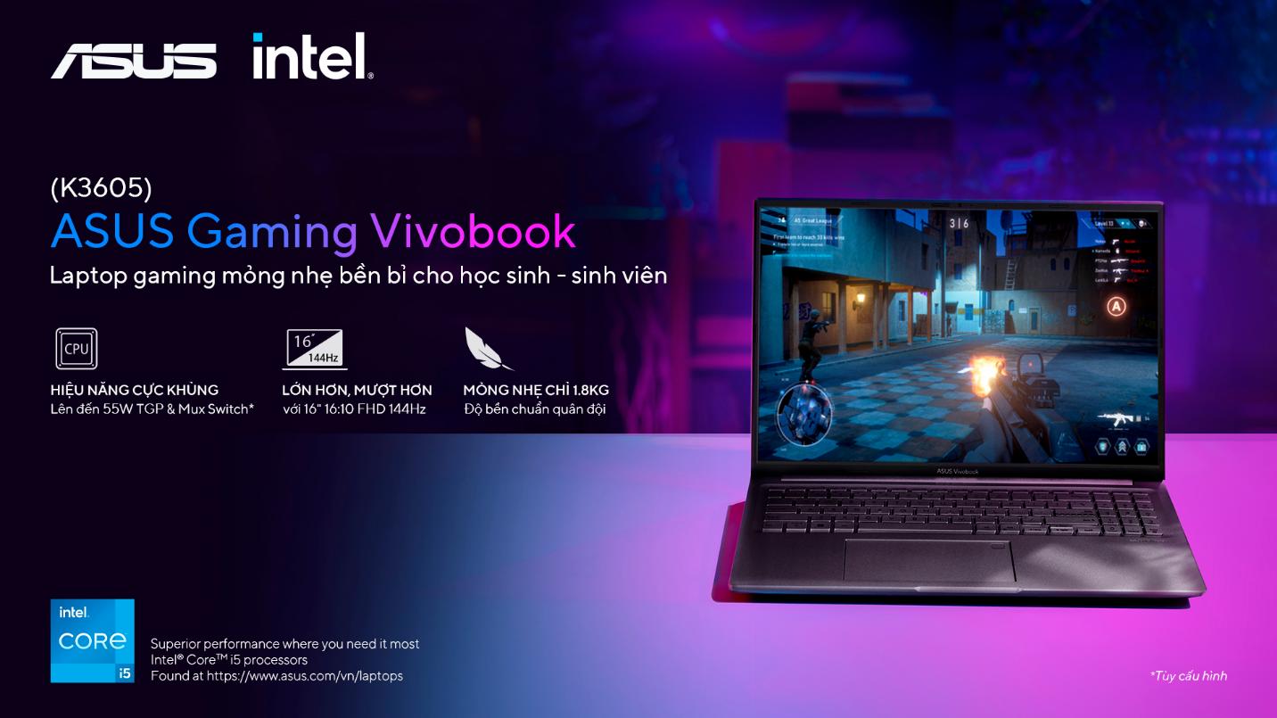 ASUS Gaming Vivobook K3605 - Laptop gaming dưới 20 triệu hiệu năng cao, mỏng nhẹ- Ảnh 4.