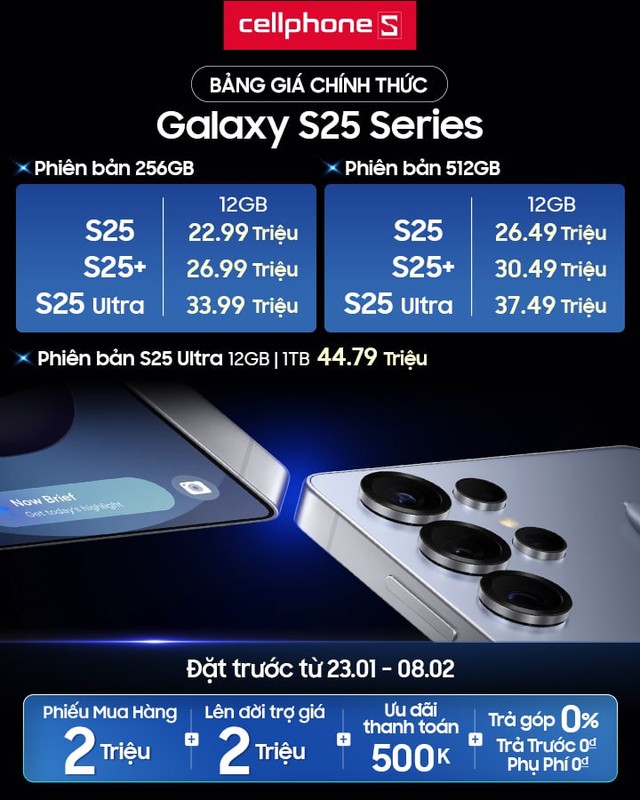 Galaxy S25 series ra mắt, giảm 4,5 triệu khi thu cũ lên đời tại CellphoneS - Ảnh 1.