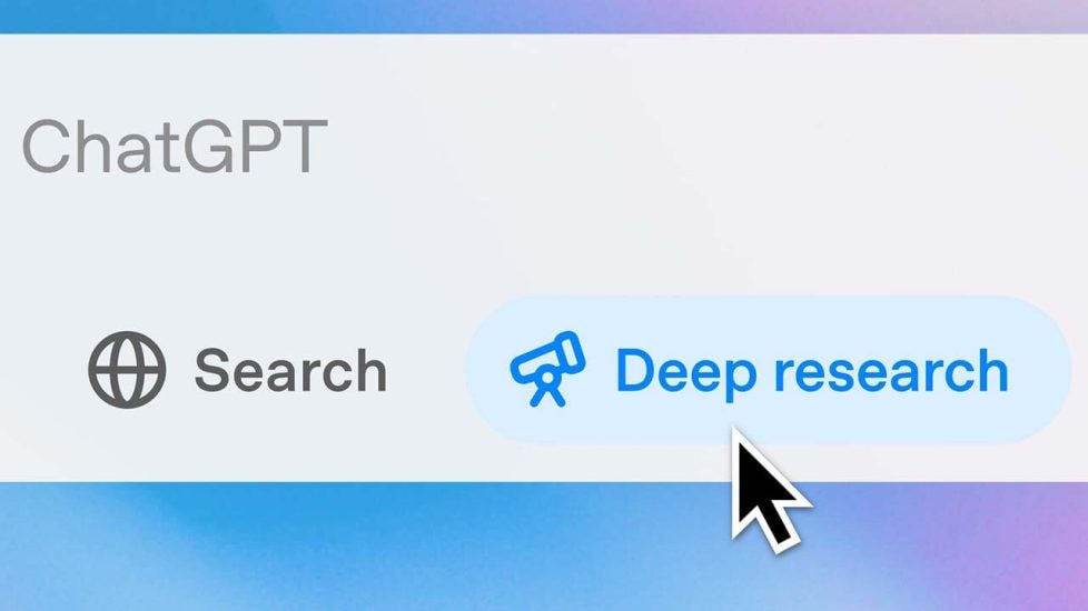 Tính năng Deep research của ChatGPT.