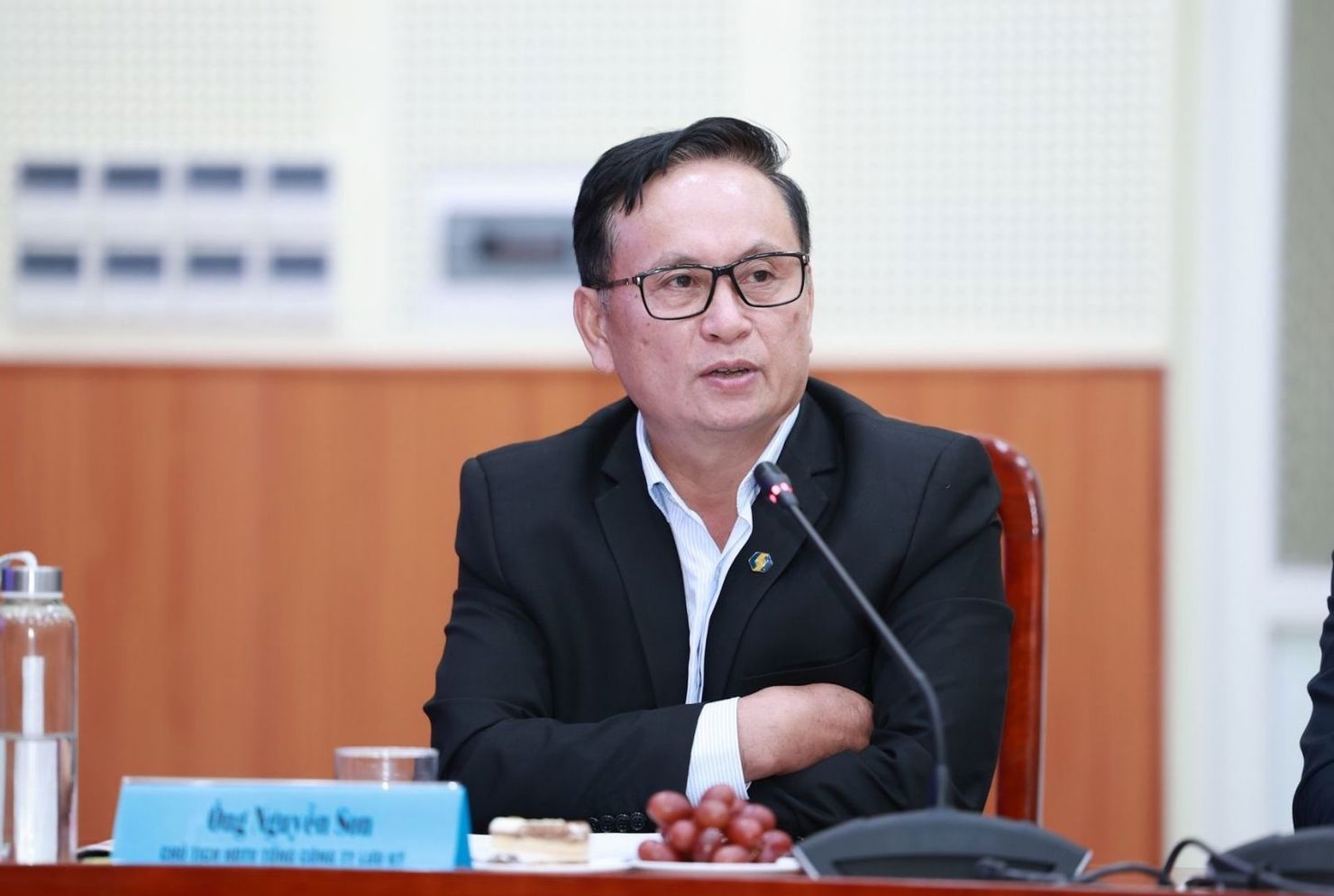&Ocirc;ng Nguyễn Sơn -&nbsp;Chủ tịch Hội đồng th&agrave;nh vi&ecirc;n Tổng C&ocirc;ng ty Lưu k&yacute; v&agrave; B&ugrave; trừ Chứng kho&aacute;n Việt Nam (VSDC)