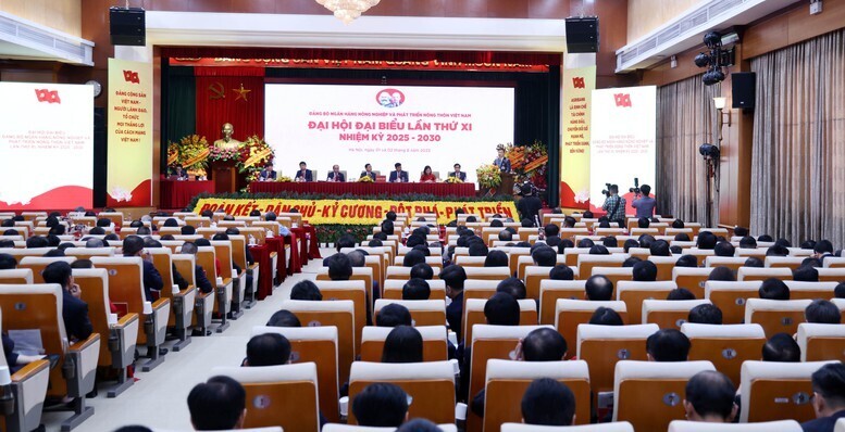 Tham dự Đại hội có 288 đại biểu ưu tú, đại diện cho ý chí, nguyện vọng của hơn 24.500 đảng viên trong toàn Đảng bộ Agribank. Ảnh: VGP/Đức Tuân