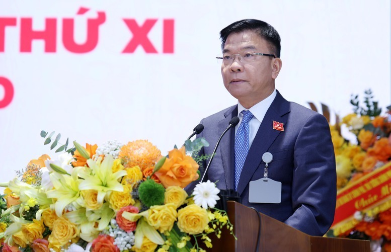 Phó Thủ tướng Chính phủ Lê Thành Long dự và phát biểu chỉ đạo Đại hội đại biểu Đảng bộ Ngân hàng Nông nghiệp và phát triển nông thôn Việt Nam (Agribank) lần thứ XI, nhiệm kỳ 2025 - 2030. Ảnh: VGP/Đức Tuân