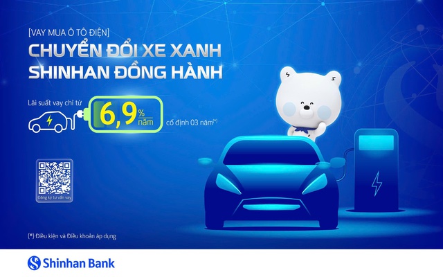 Ngân hàng Shinhan ưu đãi gói vay mua xe điện – Đồng hành cùng lối sống xanh