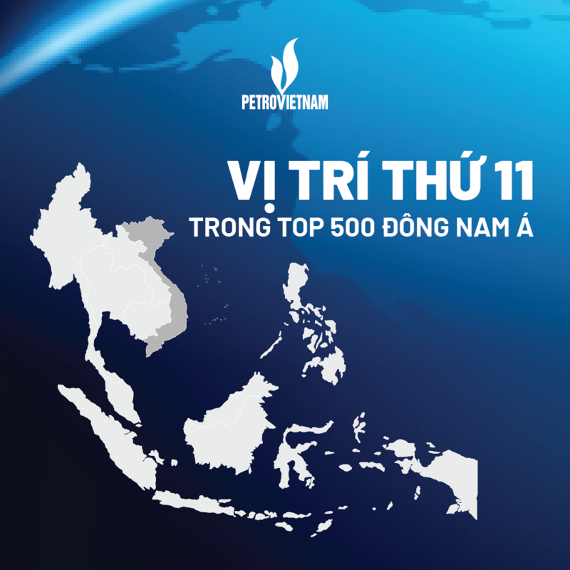 Bảng xếp hạng Fortune 500 Đông Nam Á ghi nhận Petrovietnam ở vị trí thứ 11