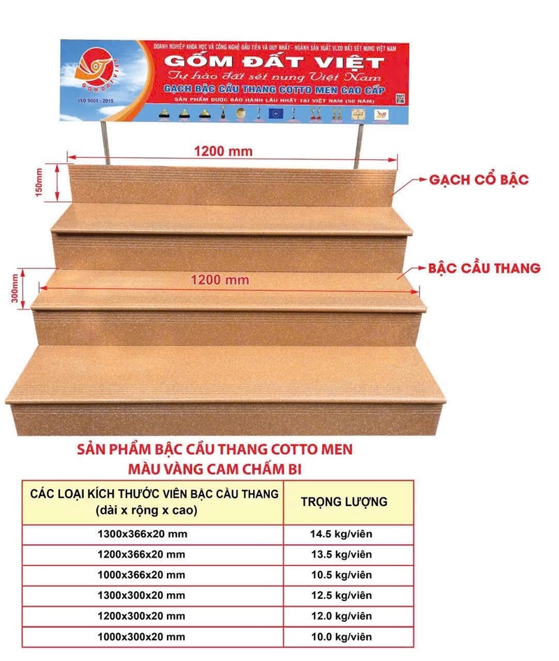 Gạch lát bậc thang, thềm Gốm Đất Việt bền vững, an toàn, thẩm mỹ - 4
