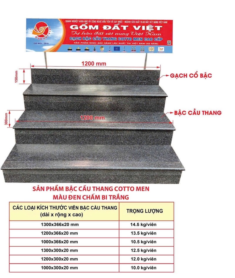 Gạch lát bậc thang, thềm Gốm Đất Việt bền vững, an toàn, thẩm mỹ - 5