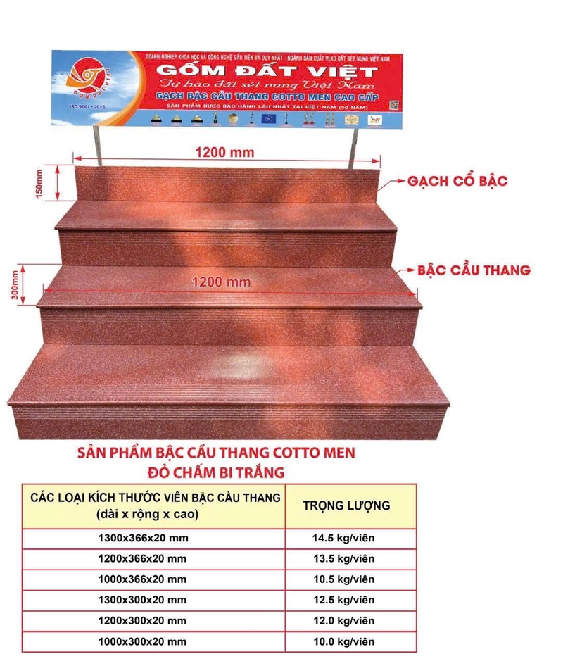 Gạch lát bậc thang, thềm Gốm Đất Việt bền vững, an toàn, thẩm mỹ - 3