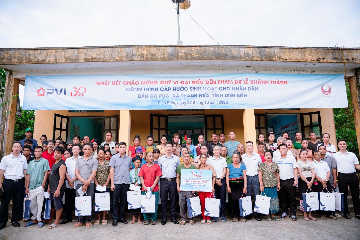 PVI khánh thành công trình cấp nước sinh hoạt cho nhân dân bản Co Pục, xã Thanh Nưa, tỉnh Điện Biên