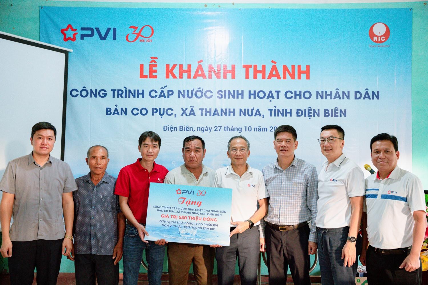 PVI khánh thành công trình cấp nước sinh hoạt cho nhân dân bản Co Pục, xã Thanh Nưa, tỉnh Điện Biên