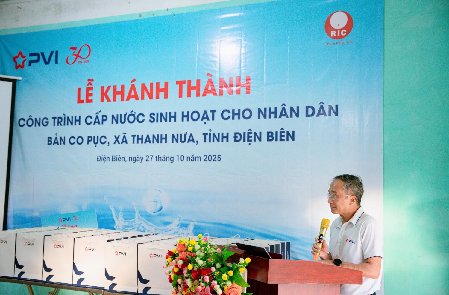 Ông Dương Thanh Danh Francois - Phó Chủ tịch Thường trực HĐQT PVI: Để Dự án có thể khánh thành và đi vào sử dụng đảm bảo đúng tiến độ, Trung tâm RIC, Công đoàn và các ban chức năng của PVI, cùng chính quyền địa phương và bà con nhân dân nơi đây đã phải nỗ lực rất lớn