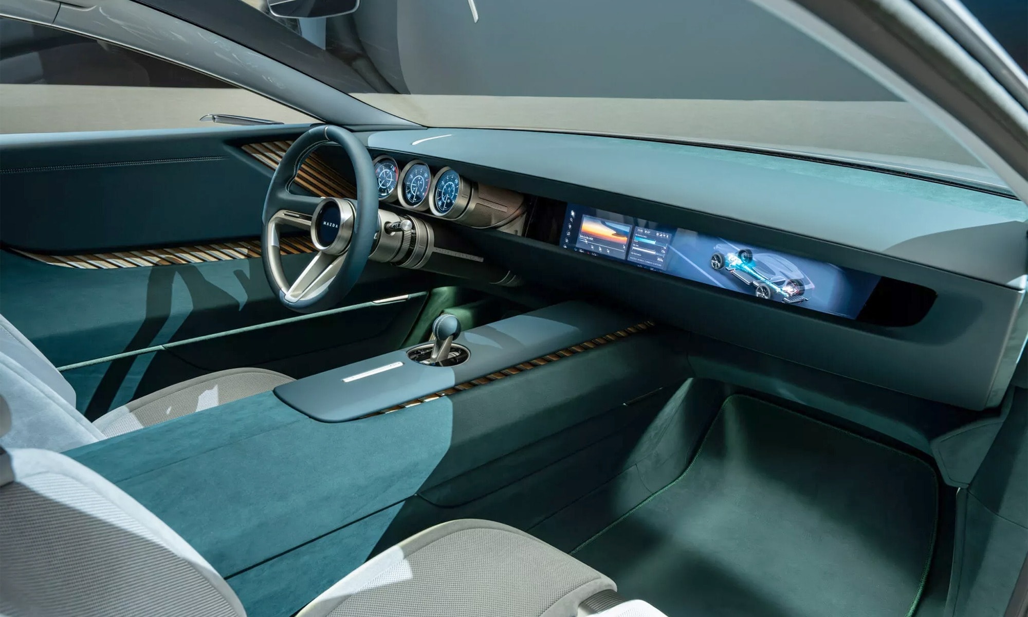 Thiết kế khoang lái của Mazda Vision-X Coupe - Ảnh: Carscoop