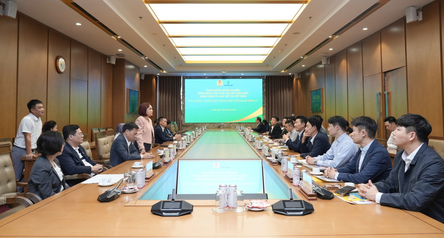 Công đoàn Petrovietnam và Công đoàn Hyundai Oilbank tăng cường hợp tác, thúc đẩy hoạt động công đoàn Công đoàn Petrovietnam và Công đoàn Hyundai Oilbank tăng cường hợp tác, thúc đẩy hoạt động công đoàn
