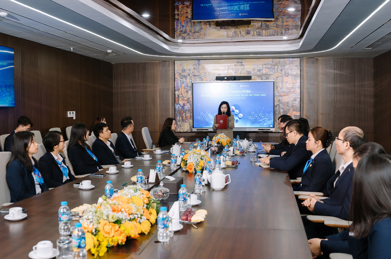 Đại diện l&atilde;nh đạo ISOCERT ph&aacute;t biểu tại sự kiện