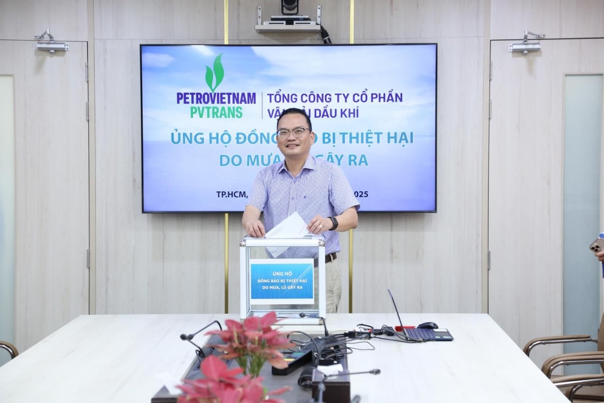 PVTrans quyên góp ủng hộ đồng bào miền Trung, Tây Nguyên bị ảnh hưởng bởi mưa lũ