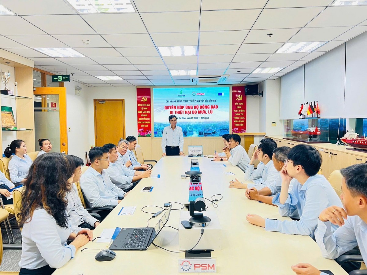 PVTrans quyên góp ủng hộ đồng bào miền Trung, Tây Nguyên bị ảnh hưởng bởi mưa lũ