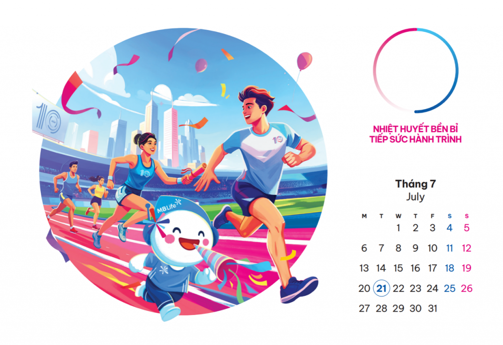 Bộ lịch MB Life năm 2026: Hành trình sống trọn đam mê