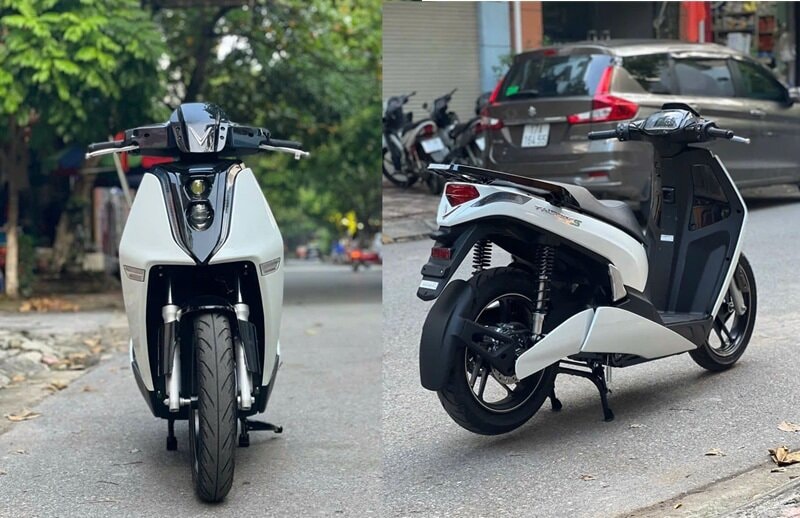 Xe máy điện VinFast Theon S màu đen xám hiện đại