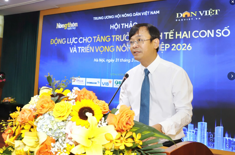 Ông Nguyễn Văn Hoài, Tổng Biên tập Báo Nông thôn Ngày nay phát biểu khai mạc hội thảo. Ảnh: NTNN