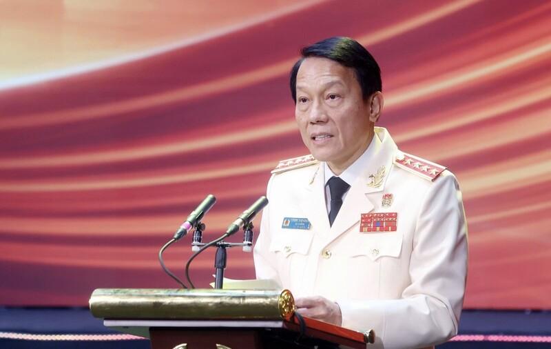 Đại tướng Lương Tam Quang, Bộ trưởng Bộ Công an phát biểu tại lễ kỷ niệm. Ảnh: Bộ Công an