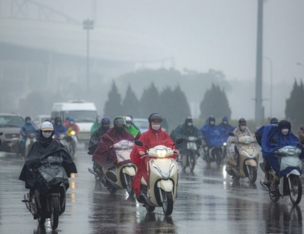 Ngày 1/4, ảnh hưởng của không khí lạnh, khu vực Bắc Bộ có mưa , trời chuyển mát.