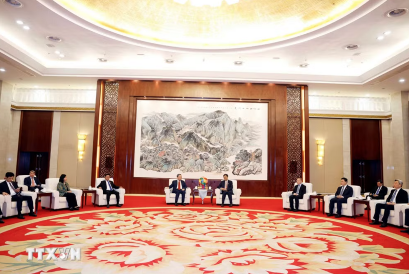 Quang cảnh buổi tiếp. (Ảnh: Thống Nhất/TTXVN)