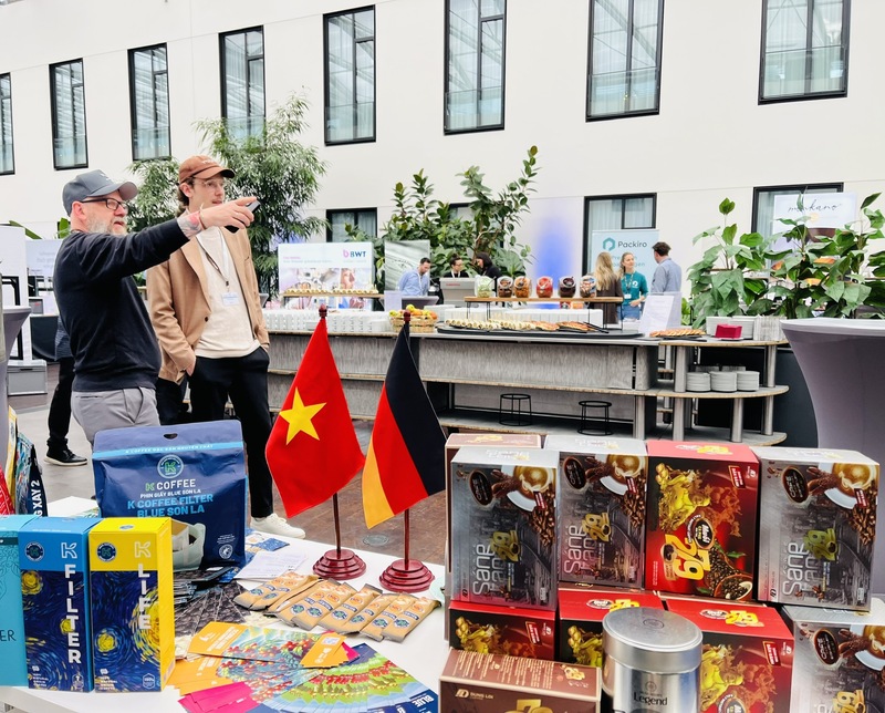 Khu trưng bày cà phê của Việt Nam trong khuôn khổ sự kiện Kaffee Campus 2026.