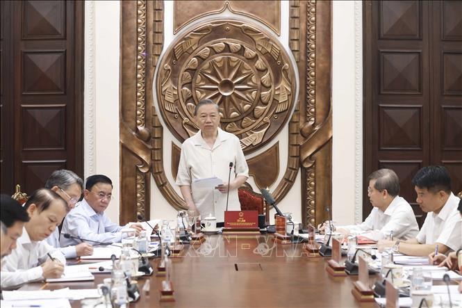 Tổng Bí thư, Chủ tịch nước Tô Lâm phát biểu chỉ đạo. Ảnh: Thống Nhất/TTXVN.