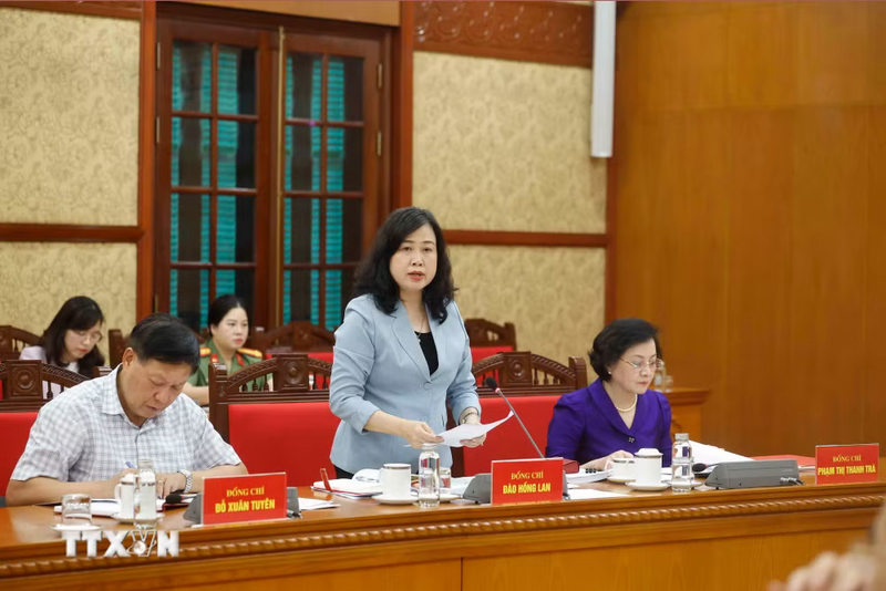 Đồng chí Đào Hồng Lan, Ủy viên Trung ương Đảng, Bí thư Đảng ủy, Bộ trưởng Bộ Y tế. Ảnh: Thống Nhất/TTXVN