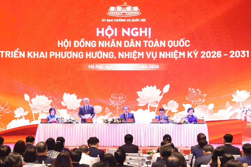 Toàn cảnh Hội nghị Hội đồng nhân dân toàn quốc triển khai phương hướng, nhiệm vụ nhiệm kỳ 2026-2031. Ảnh: Văn Quốc