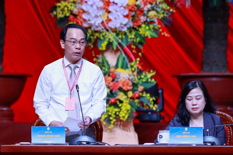 Bộ trưởng Bộ Giáo dục và Đào tạo Hoàng Minh Sơn phát biểu - Ảnh: VGP/Nhật Bắc