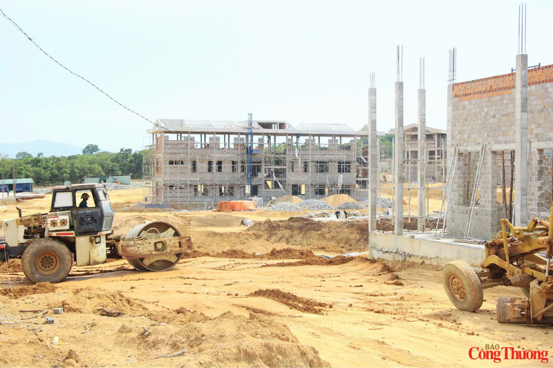 Dự án xây dựng trường Phổ thông Dân tộc nội trú liên cấp Tiểu học - THCS tại xã Ia Puch. Ảnh: Hiền Mai