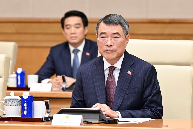 Thủ tướng Lê Minh Hưng phát biểu tại cuộc hội đàm với Thủ tướng Vương quốc Thái Lan Anutin Charnvirakul - Ảnh: VGP/Nhật Bắc