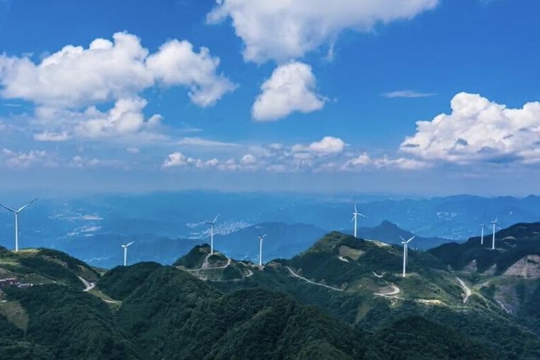 Phối cảnh Nhà máy điện gió Risen Phù Yên, tỉnh Sơn La. Ảnh: Công ty Cổ phần Năng lượng gió Miền Bắc