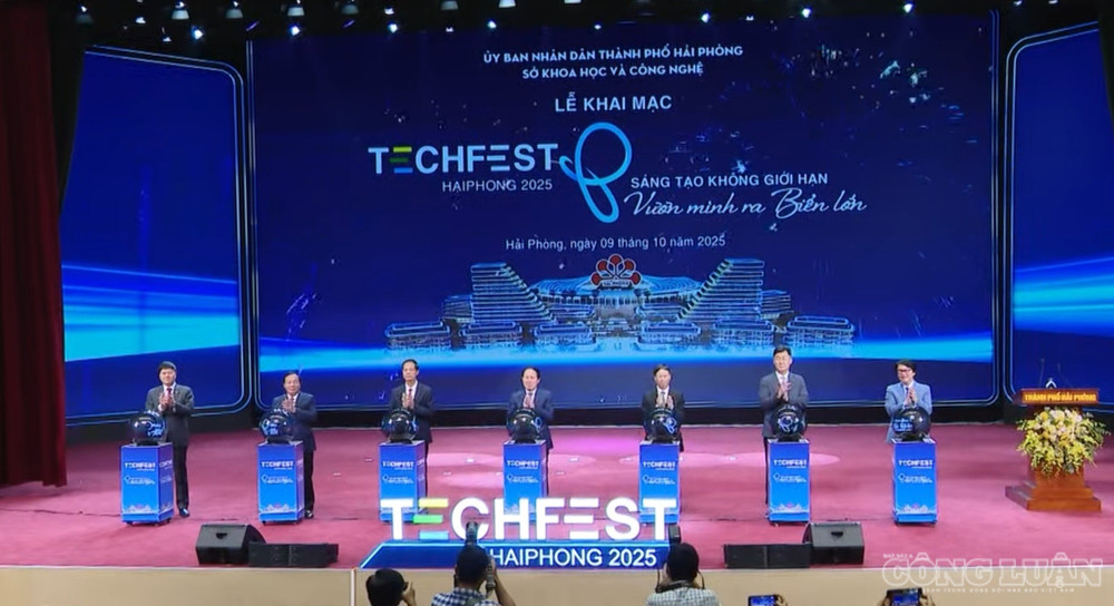 Techfest HaiPhong 2026 với chủ đề Hội tụ trí tuệ - Vươn khơi đổi mới. (Ảnh: Khai mạc Techfest Hải Phòng 2025) clo_br_1000237274.jpg