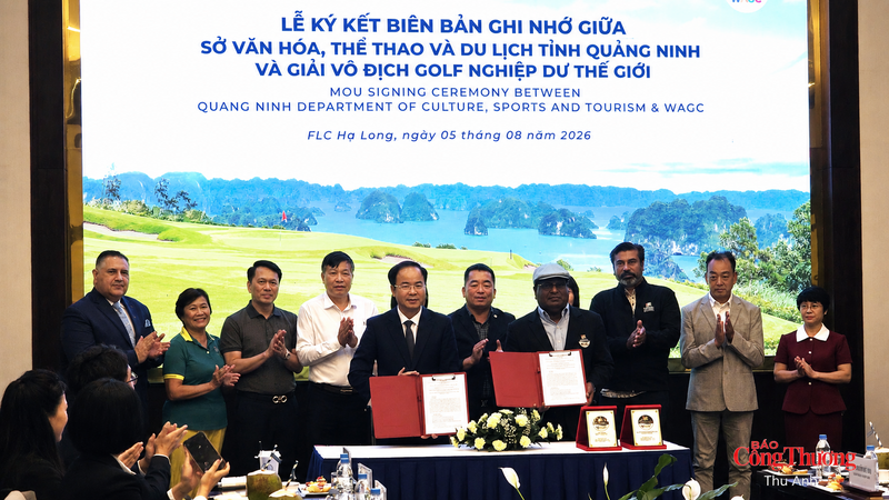 Sở Văn hóa, Thể thao và Du lịch tỉnh Quảng Ninh cùng World Amateur Golfers Championship (WAGC) ký kết Biên bản ghi nhớ.