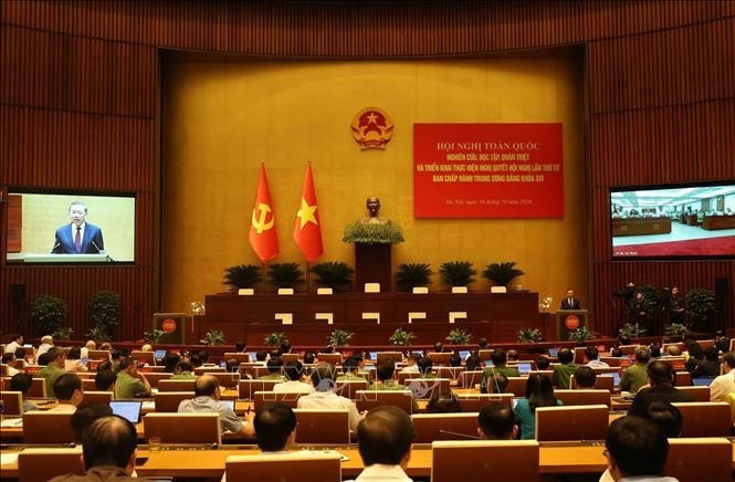 Tổng Bí thư, Chủ tịch nước Tô Lâm phát biểu chỉ đạo. Ảnh: Thống Nhất/TTXVN Tổng Bí thư, Chủ tịch nước Tô Lâm phát biểu chỉ đạo. Ảnh: Thống Nhất/TTXVN