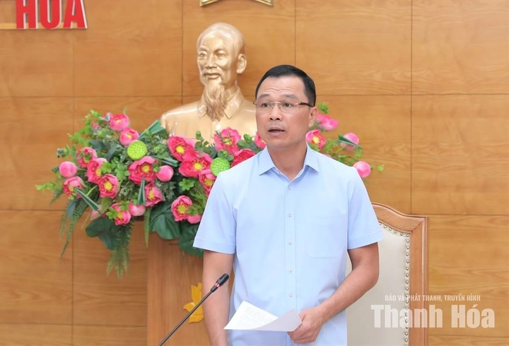 Chủ tịch UBND tỉnh Thanh Hóa Tô Anh Dũng phát biểu kết luận tại hội nghị.